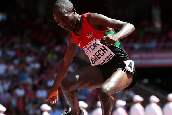 Jairus Birech of Kenya competes in the men's 3000m steeplechase heats during day one of the IAAF World Championships, Beijing 2015 at Beijing National Stadium on August 22, 2015 (Getty Images)