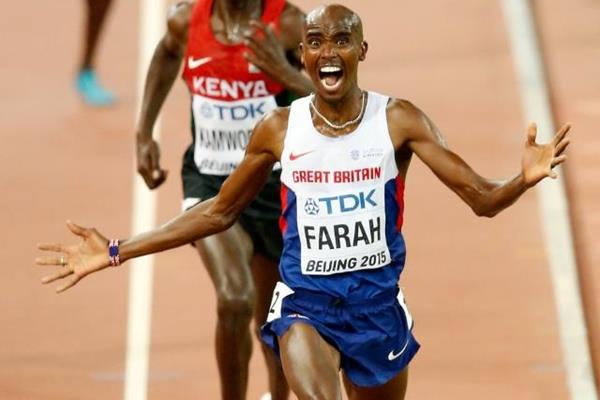 Mo Farah wins the 10,000m at the IAAF World Championships, Beijing 2015 (Getty Images)