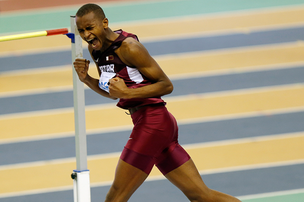 Mutaz Essa Barshim wins the high jump at the Asian Indoor Championships (Organisers)