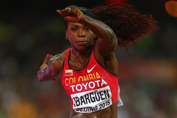 Caterine Ibarguen, of Colombia, competes in the women's triple jump qualification during day one of the IAAF World Championships, Beijing 2015 at Beijing National Stadium on August 22, 2015 in Beijing, China (Getty Images)