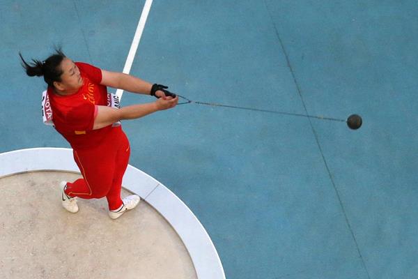 China's Wang Zheng in the hammer (Getty Images)