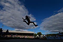 Action from the long jump final at the IAAF World Junior Championships (Getty Images)
