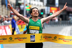 Chris Thompson wins the Great Birmingham Run (Mark Shearman)