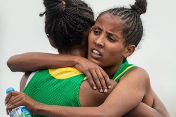 Kalkidan Fentie after winning the 5000m at the IAAF World U20 Championships Bydgoszcz 2016 (Getty Images)