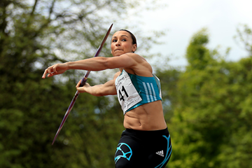 Jessica Ennis-Hill in action in the javelin (Getty Images)