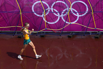 Jared Tallent in the 50km race walk at the London 2012 Olympic Games (Getty Images)