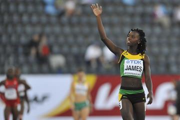 Tiffany James after winning the 400m at the IAAF World U20 Championships Bydgoszcz 2016 (Getty Images)