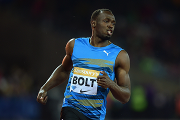 Usain Bolt at the IAAF Diamond League meeting in London (Getty Images)