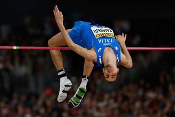 High jump winner Gianmarco Tamberi at the IAAF World Indoor Championships Portland 2016 (Getty Images)