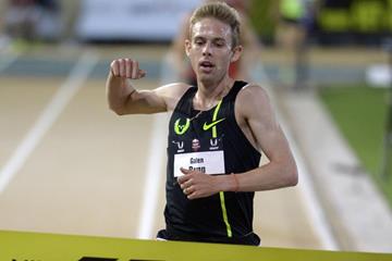 Galen Rupp wins the US 10,000m title in Sacramento (Kirby Lee)
