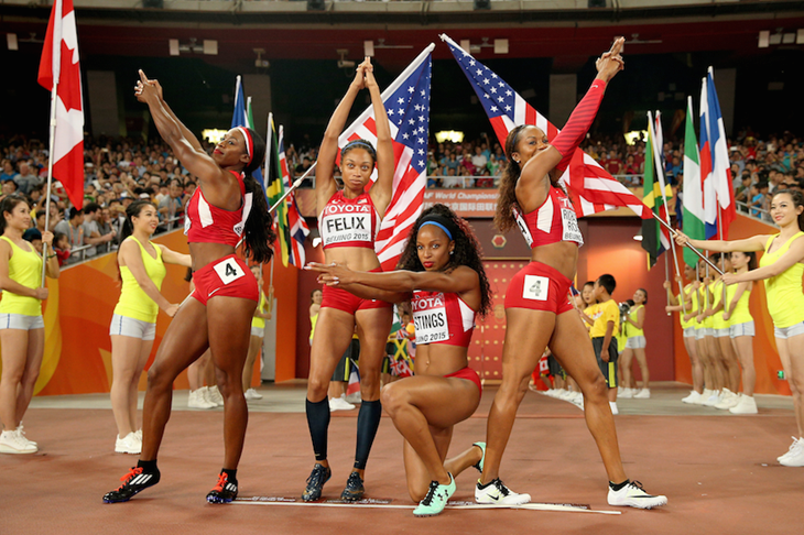 Women's 4x400m relay in Beijing ()