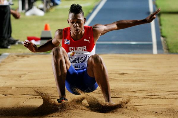 Juan Miguel Echevarria in the long jump at the IAAF World Youth Championships Cali 2015 (Getty Images)