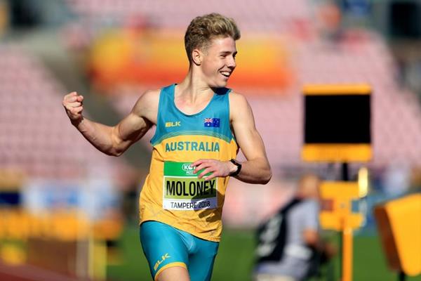 Ashley Moloney in the decathlon 400m at the IAAF World U20 Championships Tampere 2018 (Getty Images)
