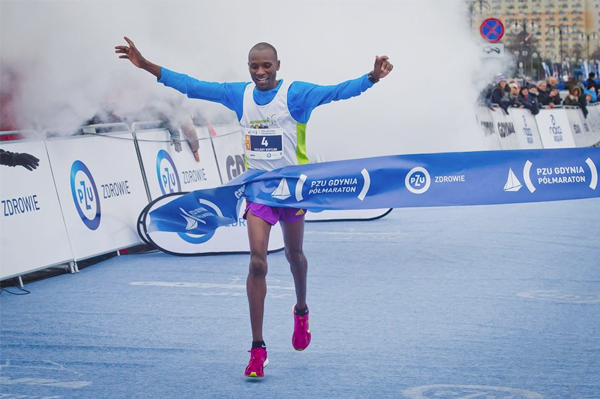 Hillary Maiyo wins the Gdynia Half Marathon (Organisers)