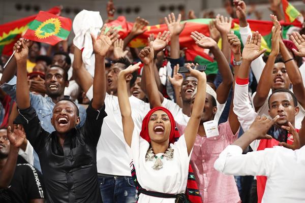 Ethiopian fans on the opening day of the IAAF World Athletics Championships Doha 2019 (Getty Images)