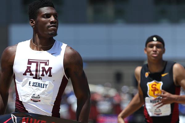 Fred Kerley winning the 2017 US 400m title (Getty Images)