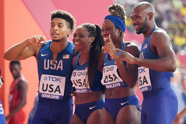 USA's mixed 4x400m team at the IAAF World Athletics Championships Doha 2019 (Getty Images)