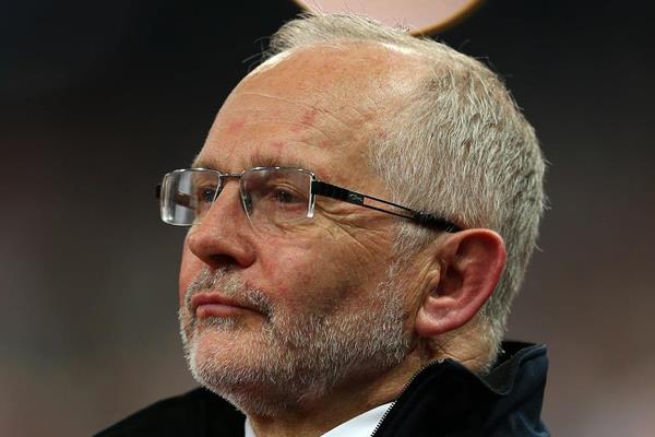 Sir Philip Craven at the London 2012 Paralympic Games athleteics events (Getty Images)