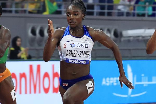 Dina Asher-Smith in the 100m final in Doha (Getty Images)