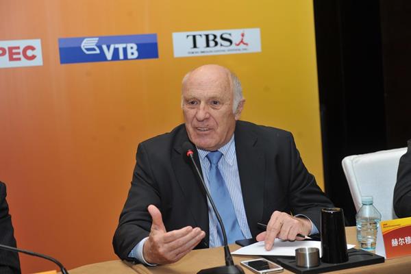  IAAF Council member Helmut Digel, the IAAF Organisational Delegate for the IAAF World Championships, Beijing 2015 (IAAF World Championships, Beijing 2015 LOC)
