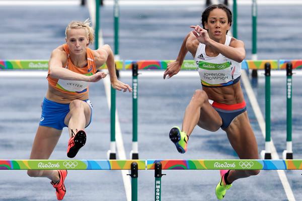 Anouk Vetter (l) and Katarina Johnson-Thompson in Rio (Getty Images)