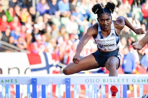 Christina Clemons wins the 100m hurdles at the IAAF Diamond League meeting in Oslo (Deca Text & Bild)
