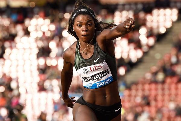 Caterine Ibarguen in the triple jump at the IAAF Diamond League final in Zurich (Mark Shearman)