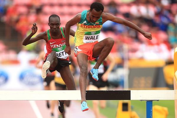 Getnet Wale and Leonard Kipkemoi Bett in the 3000m steeplechase at the IAAF World U20 Championships Tampere 2018 (Getty Images)