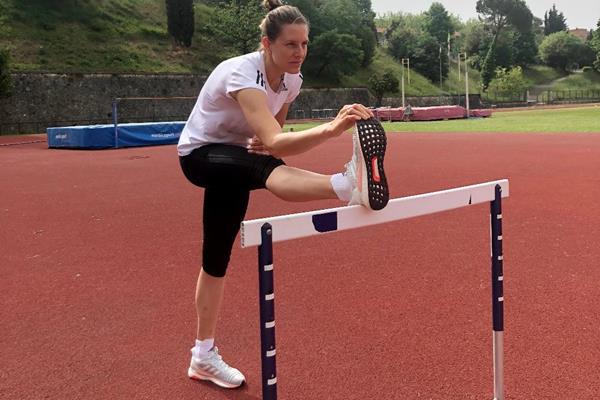 Out of lockdown, Elena Vallortigara back at her training track in Siena (Elena Vallortigara)