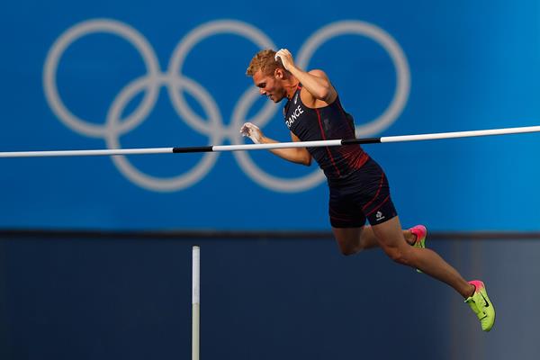 Kevin Mayer in the decathlon pole vault at the Olympic Games (Getty Images)