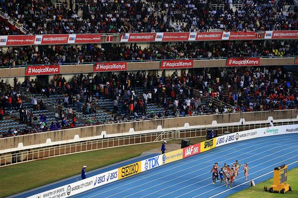 Athletics fans at Nairobi's Kasarani Stadium (Getty Images)