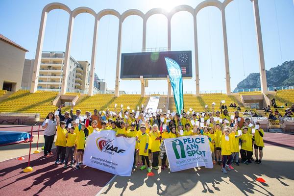 IAAF and Peace and Sport support Kids' Athletics event in Monaco, 8 April 2015 (Philippe Fitte / IAAF)