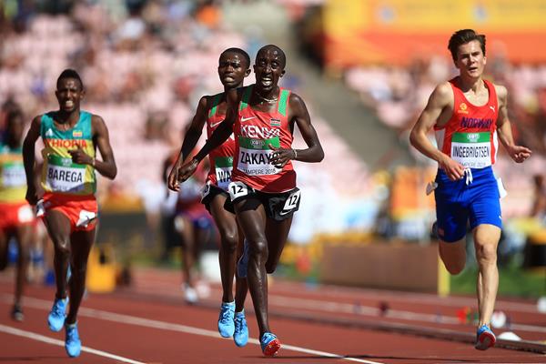 Edward Zakayo wins the 5000m at the IAAF World U20 Championships Tampere 2018 (Getty Images)