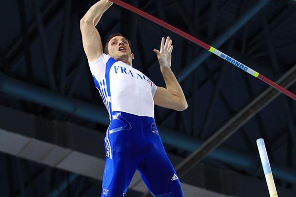 Renaud Lavillenie wins gold in the pole vault at the World Indoor Championships in Istanbul (Getty Images)