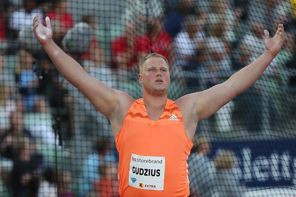 Andrius Gudžius celebrates his Oslo win (Giancarlo Colombo)