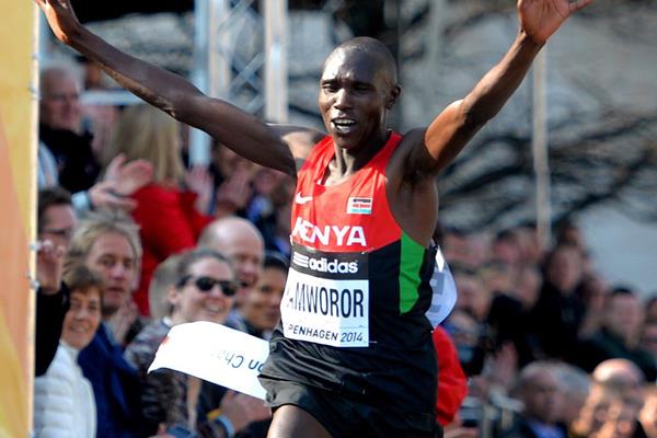 Geoffrey Kipsang Kamworor, winner of the 2014 world half marathon title in Copenhagen (Getty Images)