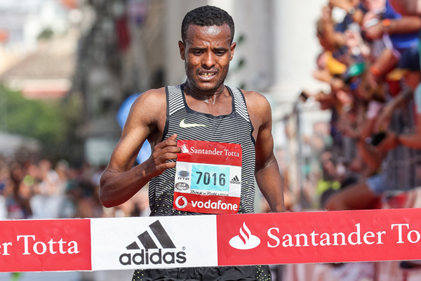 Birhan Nebebew wins the Rock’n’Roll Lisbon Half Marathon (Organisers / Kevin Morris)