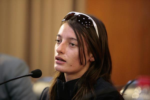 Sandra Arenas at the Taicang 2014 press conference (Getty Images)