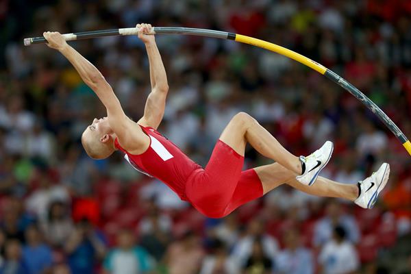 Sam Kendricks in the pole vault at the IAAF World Championships (Getty Images)