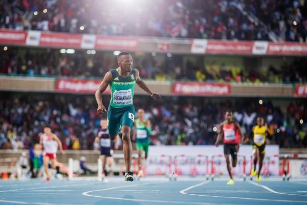 Sokwakhana Zazini wins the 400m hurdles at the IAAF World U18 Championships Nairobi 2017 (Getty Images)