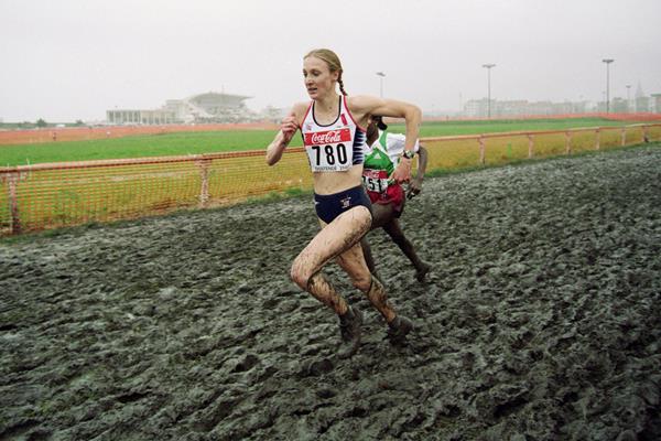 Paula Radcliffe in action at the 2001 IAAF World Cross Country Championships (Getty Images)