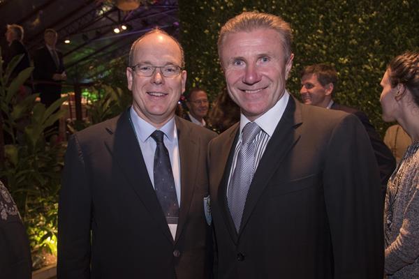His Serene Highness Prince Albert II of Monaco and IAAF Senior Vice President Sergey Bubka (Getty Images)