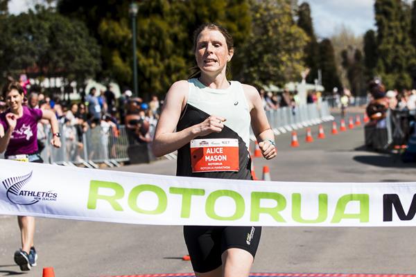 Alice Mason, winner of the 2020 Rotorua Marathon (Alisha Lovrich)