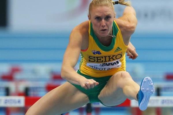 Sally Pearson in the 60m hurdles heats at the IAAF World Indoor Championships in Sopot (Getty Images)