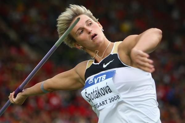 Barbora Spotakova in the javelin at the 2008 IAAF World Athletics Final in Stuttgart (Getty Images)