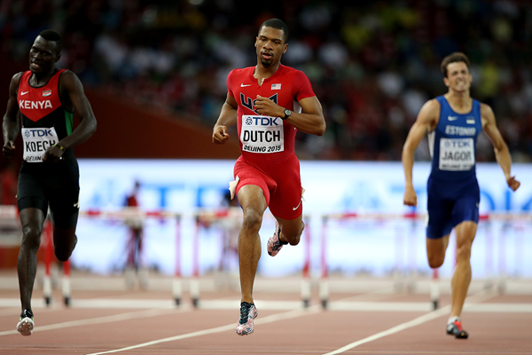 Johnny Dutch in the 400m hurdles at the IAAF World Championships Beijing 2015 (Getty Images)