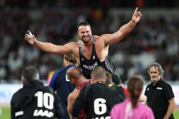 Tom Walsh after winning the shot put at the IAAF World Championships London 2017 (Getty Images)
