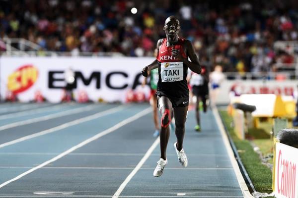 Kumari Taki winning the boys' 1500m at the IAAF World Youth Championships, Cali 2015 (Getty Images)