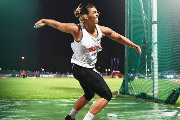 Sandra Perkovic in action at the IAAF World Challenge meeting in Zagreb (Organisers)