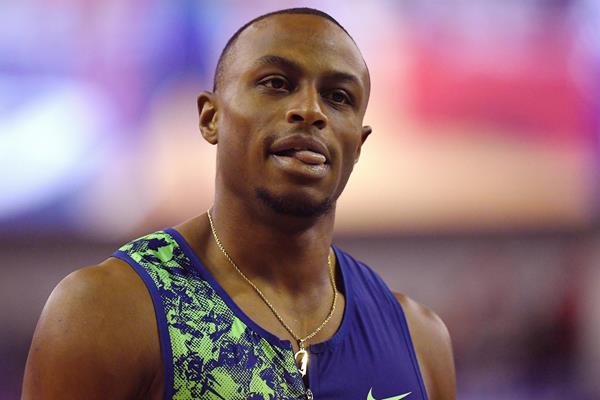 USA's Ronnie Baker at the World Athletics Indoor Tour meeting in Glasgow (AFP / Getty Images)